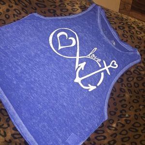 Nautical Blue crop top